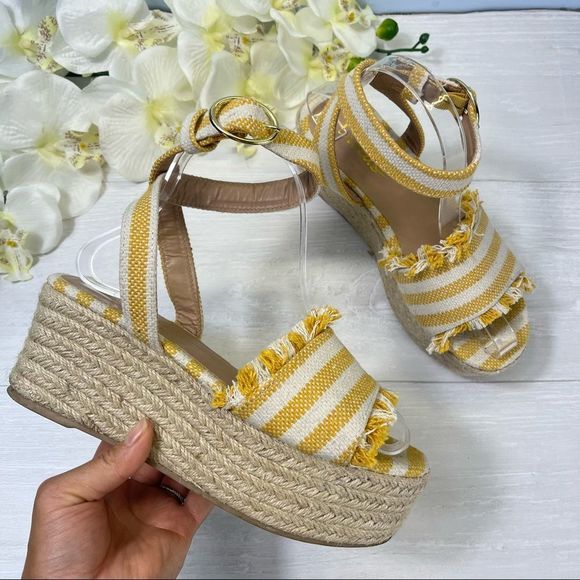 Lulus Shoes - SOLD Lulus Striped Espadrille Platform Sandals